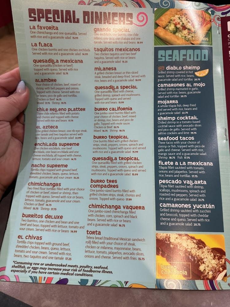 Panchito's Mexican Restaurant Menu image 1